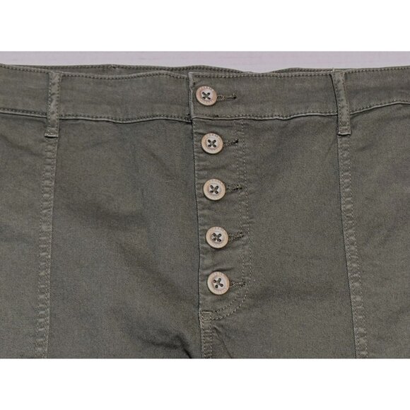Torrid Womens Size 24 Green Button Fly Shorts Pockets High Rise Stretch New - Picture 3 of 7